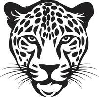 Ferocious Beauty Black Vector Leopard Icon Design Untamed Prowess Black Leopard Vector Logo