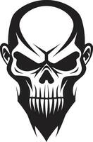 Nocturnal Mystery Black Skull Vector Mystical Black Skull Emblem