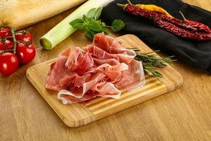 Spanish cuisine pork meat Jamon photo