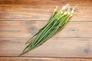 Young aroma fresh green onion photo