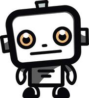 místico micro compañero un negro vector icono artilugio gurú elegante mini robot logo