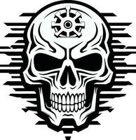 Robotic Mechanical Skull Where Technology Meets Aesthetics Cyberpunk Dream The Mechanical Skull Profile vector