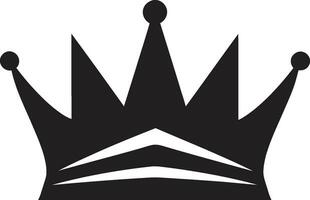 Monarchs Elegance Black Logo with Crown Regal Excellence Vector Icon in Black