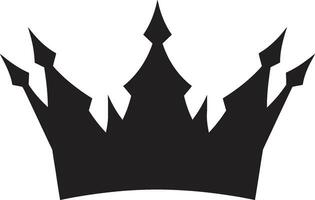 Royal Mastery Crown Logo in Monochrome Monarchs Insignia Black Crown Vector Icon