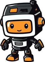 Nanobot Navigator A Stylish Mini Robot Logo Spectrum Scout A Futuristic Mascot Icon vector