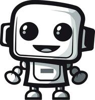 Spectrum Scout A Mini Vector Logo Lunar Luminary A Futuristic Robot Mascot