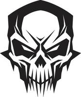 Shadowed Sorcery Ominous Skull Ebon Enchantment Cryptic Design vector