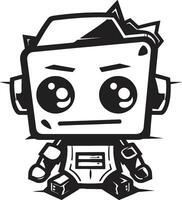nanobot navegador un pulcro mascota símbolo en vector minúsculo tecnología titán un futurista robot emblema