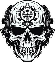 Abstract Robotic Skull The Artistic Expression of Tech Vector Cyber Artistry Where Aesthetics and Engineering Merge