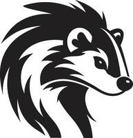 Subtle Scented Beauty Skunk Logo Elegance Elegant Skunk Emblem Aromatic Artistry vector