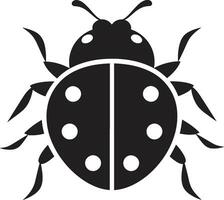 Minimalistic Elegance Vectorized Ladybug Symbol Sleek Silhouette of Delight Monochrome Ladybug vector