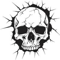 Emerging from Shadows The Mystery of the Vector Skull Peek Behind the Wall A Cryptic Skull Icon Revealed
