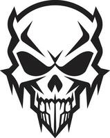 Serpentine Secrets Occult Skull Vector Phantoms Enigma Haunting Vector Mark