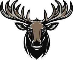 Moose Profile in Regal Charm Contemporary Moose Artwork vector