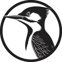 Black Woodpecker Bird Logo A Logo That Will Help You Position Yourself as an Industry Leader Black Woodpecker Logo A Logo That Will Help You Stand Out From Your Competitors vector