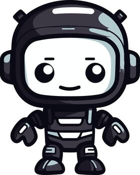 Mystical Microbot A Stylish Vector Icon Nanobot Navigator A Compact Robot Mascot