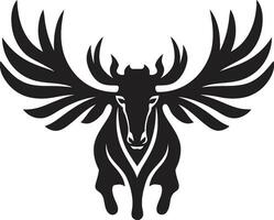 Bold Moose Emblem in Vector Modern Moose Symbol Design