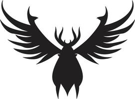 Black and White Moose Icon in Vector Minimalistic Moose Symbol with Versatile Design