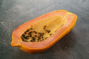 Sweet and juicy tropical papaya photo