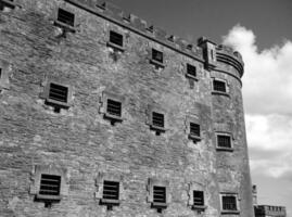Old celtic castle tower walls, Cork City Gaol prison in Ireland. Fortress, citadel background photo