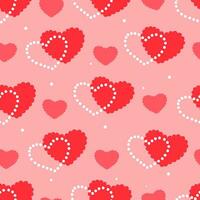 Seamless pattern with abstract hearts. Print for Valentine's Day. Vector graphics.
