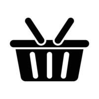 Shopping Basket Vector Glyph Icon For Personal And Commercial Use.