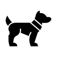 Dog Walking Vector Glyph Icon For Personal And Commercial Use.