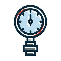 Manometer Vector Thick Line Filled Dark Colors