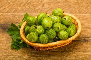 Gooseberries in the bowl photo