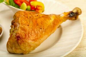Roast turkey leg photo
