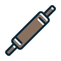 Rolling Pins Vector Thick Line Filled Dark Colors