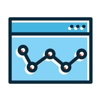 Data Analytics Vector Thick Line Filled Dark Colors
