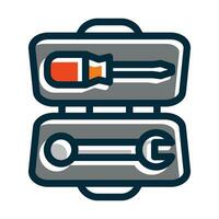 Toolbox Vector Thick Line Filled Dark Colors