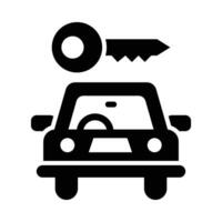 Car Rental Vector Glyph Icon For Personal And Commercial Use.