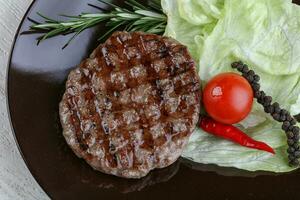 Grilled burger cutlet photo