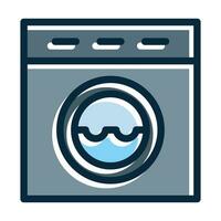 Laundry Vector Thick Line Filled Dark Colors