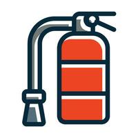 Fire Extinguisher Vector Thick Line Filled Dark Colors