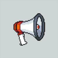 Pixel art illustration Megaphone. Pixelated Megaphone. Megaphone speaker pixelated for the pixel art game and icon for website and video game. old school retro. vector