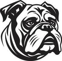 Bulldog Royalty Black Logo Vector Icon Courageous Canine Bulldog Design Emblem