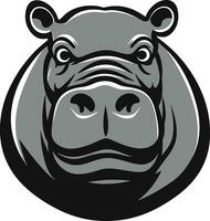 Hippo Majesty in Vector Art Abstract Hippo Silhouette Emblem