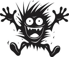 Monsters Tale Vector Icon in Black Vector Artistry Unveiled Cartoon Monster Emblem