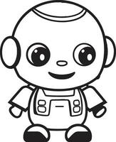 Elegant Mini Mech Futuristic Robot Logo The Robo Rover A Space Age Mini Mascot vector