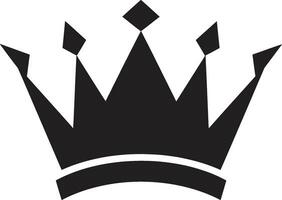 Crown of Excellence Black Logo with Icon Black and Regal Crown Vector Symbol