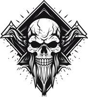 Shadowed Sorcery The Ominous Skull Ebon Enchantment A Cryptic Design vector