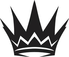 Crowning Achievement Black Crown Emblem Crown of Excellence Black Logo with Icon vector