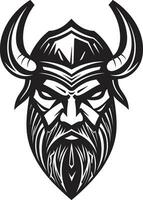 Legacy of Legends A Viking Guardian Icon Ravens Wisdom A Viking Mascot in Vector