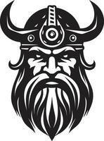 Shadowed Berserker A Ferocious Viking Symbol Ebon Conqueror A Viking Chief Mascot vector