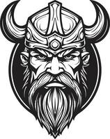 Viking Virtue A Symbol of Honor and Courage Warriors Legacy A Black Vector Viking Logo