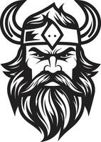 nórdico Armada un marinero vikingo símbolo en vector legado de leyendas un vikingo guardián emblema