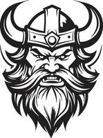 Mystic Sea King An Enigmatic Viking Mascot Thors Fury A Thunderous Viking Symbol vector